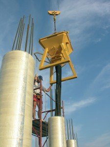 suspended concrete bucket