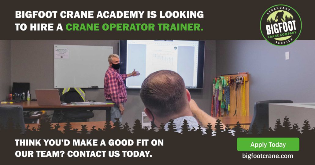 Crane Operator Trainer Hiring Ad