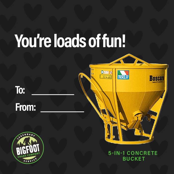 Bigfoot Crane Valentine's Day Cards