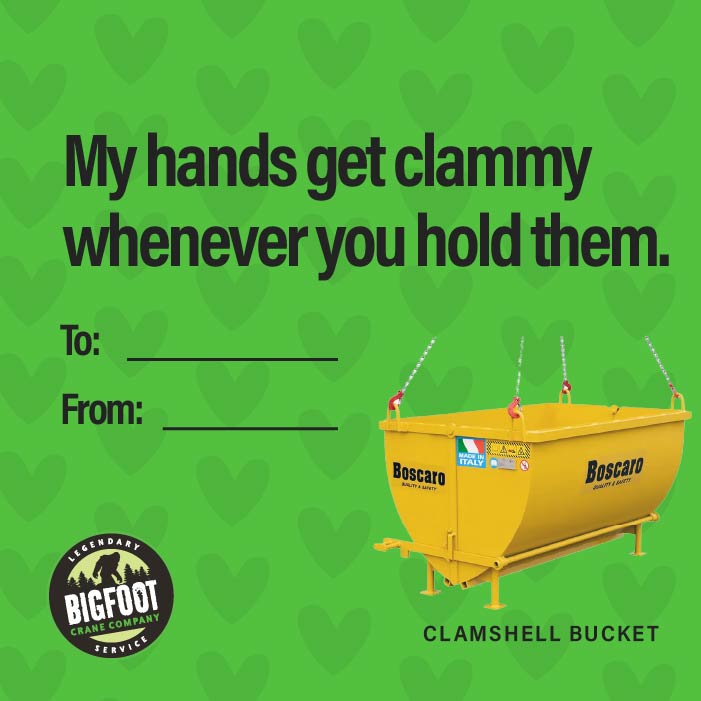 Bigfoot Crane Valentine's Day Cards