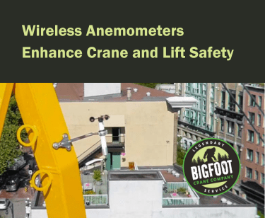 wireless wind anemometers used in construction for life and crane safety